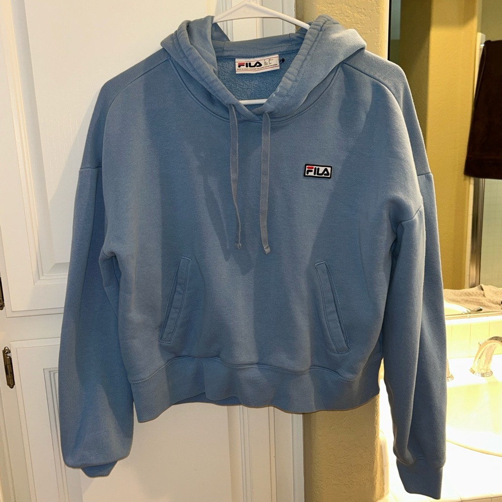 Fila Sky Blue Cropped Sweatshirt